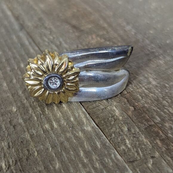 Vintage Oneida Sunflower Knife Rest / Holder — Silver-Plated Tableware Decor 10 - Picture 3 of 7